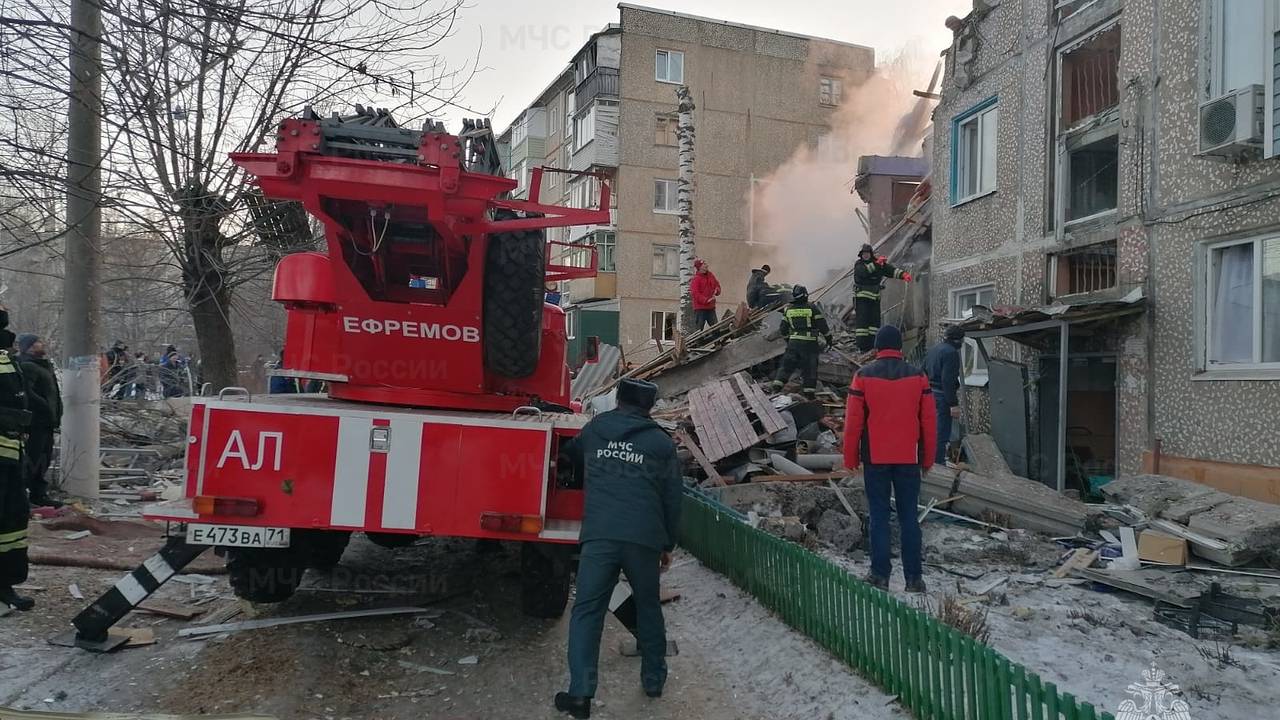 Описан масштаб разрушений после взрыва газа в пятиэтажке под Тулой:  Происшествия: Россия: Lenta.ru