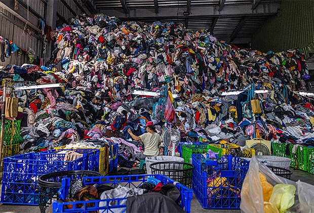 Фабрика по переработке текстиля в Тайване