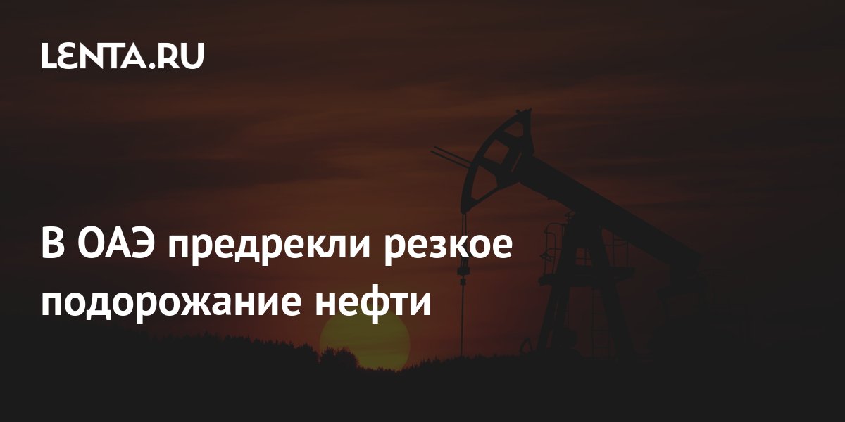 В ОАЭ предрекли резкое подорожание нефти: Рынки: Экономика: Lenta.ru