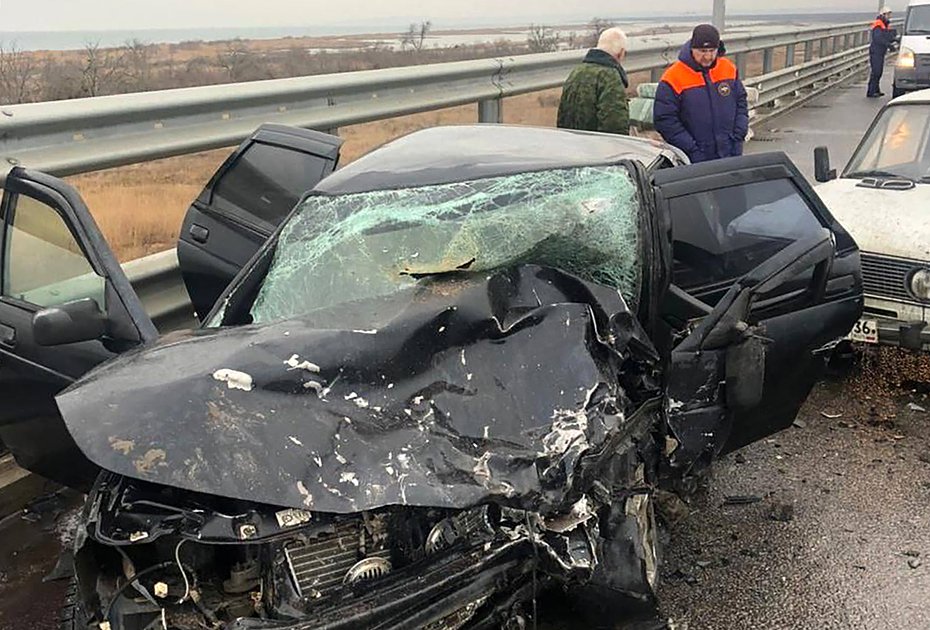 Авария на крымском мосту вчера