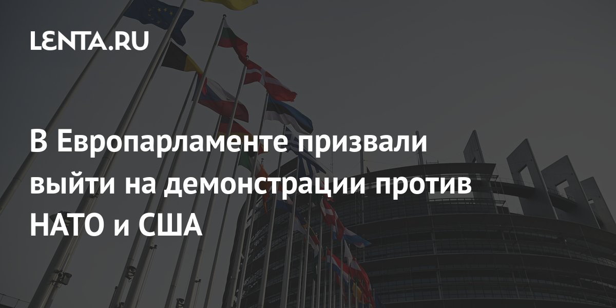 В Европарламенте призвали выйти на демонстрации против НАТО и США: Политика: Мир