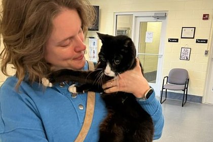 Пропавшая без вести кошка воссоединилась с хозяйкой спустя девять лет