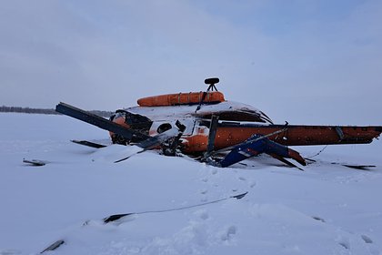 Появилось видео с места крушения вертолета Ми-8 в Мурманской области