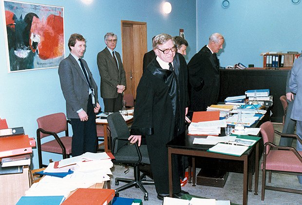 Кадр из Апелляционного суда Боргартинга (Норвегия) в момент рассмотрения дела Арне Трехольта