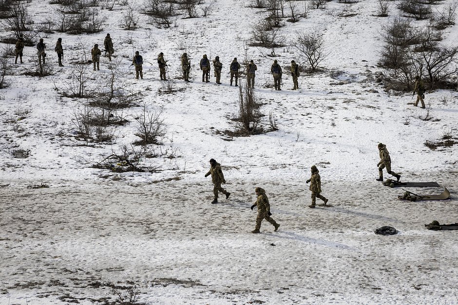 Запасные части ВСУ проходят боевую подготовку, 24 февраля 2023 года