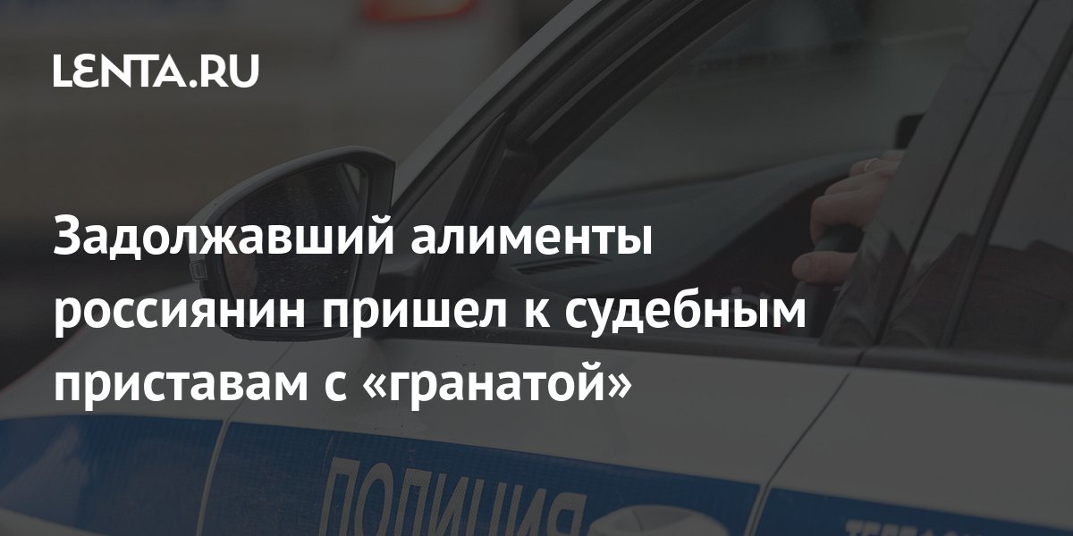 Задолжавший алименты россиянин пришел к судебным приставам с «гранатой ...