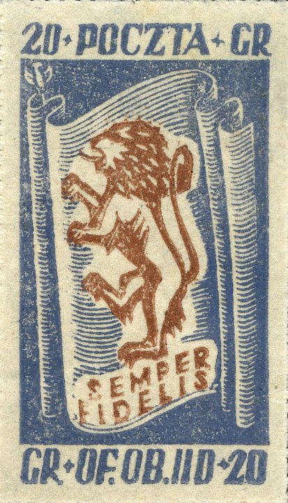Почтовая марка концлагеря Гроссборн. Январь 1945 года