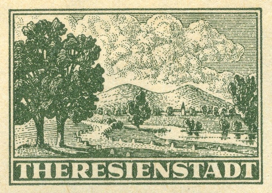 Благотворительная почтовая марка концлагеря Терезиенштадт