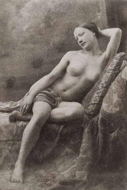 Фотография в стиле ню из серии работ художника Эжена Делакруа, середина XIX века
