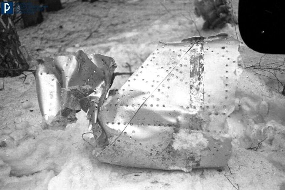 Обломки самолета Гагарина и Серегина