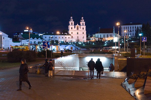 Туристический район в центре Минска, февраль 2023 года. Фото: Дмитрий Ермаков / «Лента.ру»