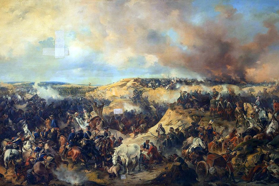 Одно из наиболее славных сражений Семилетней войны, завершившееся разгромом прусской армии Фридриха II русско-австрийскими войсками. Произошло 1 августа 1759 года у деревни Кунерсдорф в Силезии (ныне деревня Куновице на западе Польши).