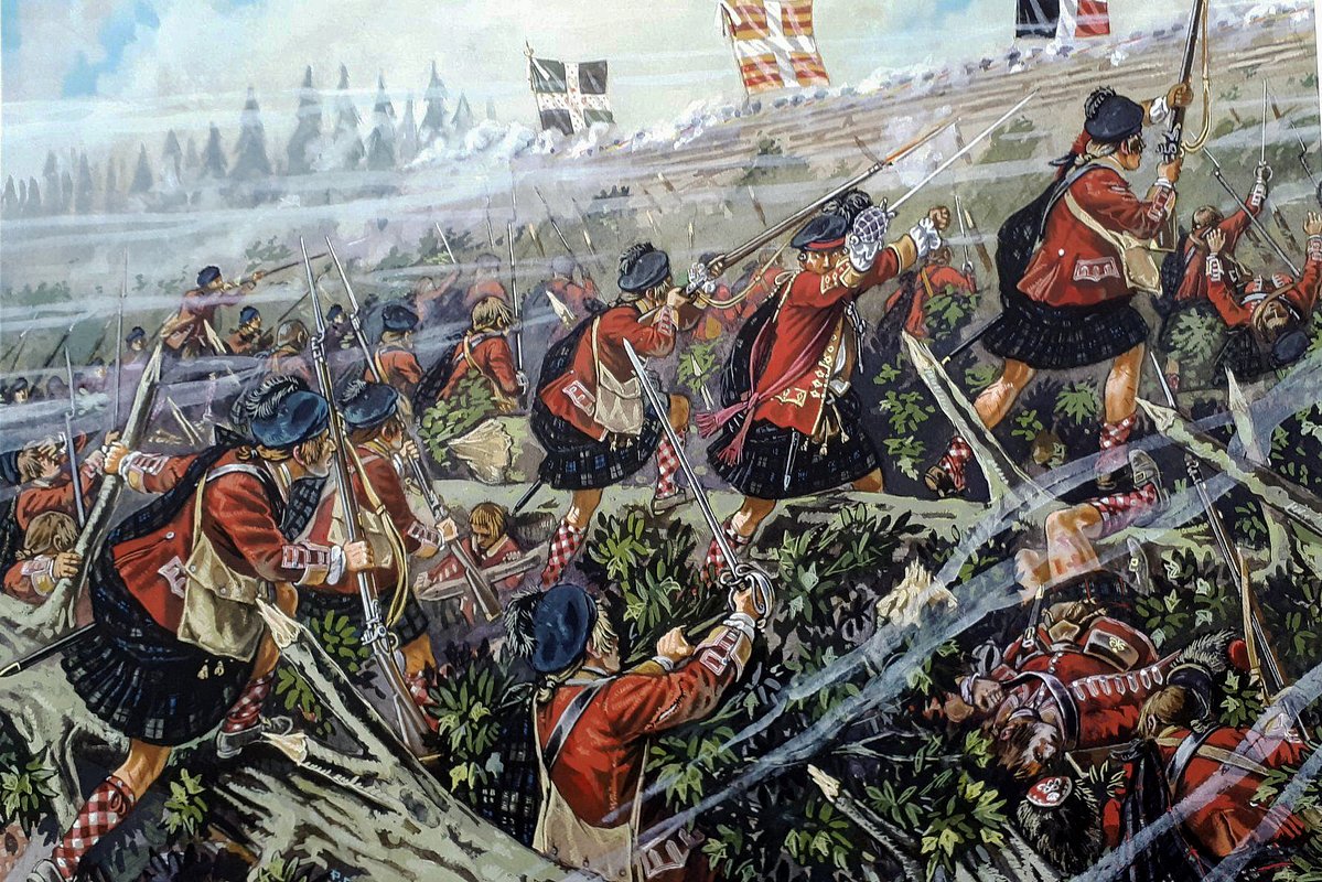 Неизвестный художник «Войска Великобритании и Новой Англии атакуют французские окопы»