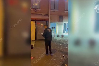 СК показал видео с места взрыва в кафе в Петербурге
