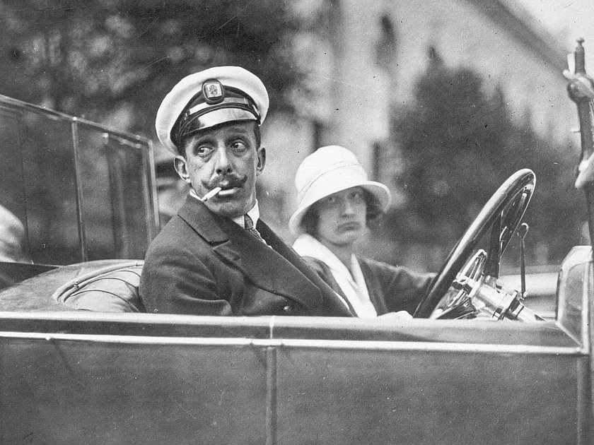 Альфонсо XIII с Викторией Евгенией, 1920 год