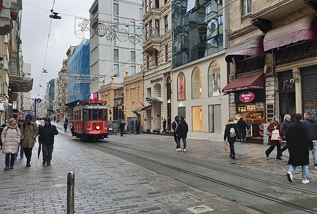 Улица Истикляль — одна из самых популярных пешеходных улиц в Стамбуле, расположенная в районе Бейоглу