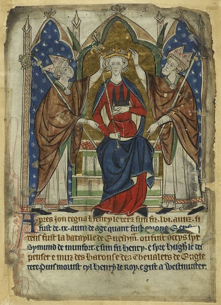 Коронация Генриха III, XIII век. Находится в коллекции Британской библиотеки