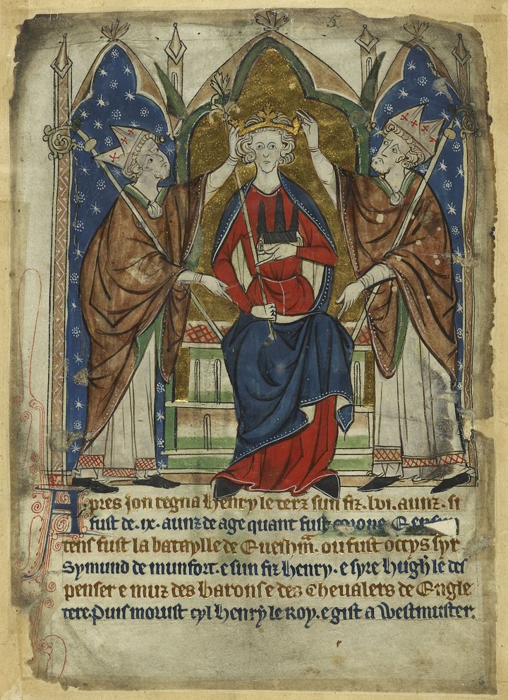 Коронация Генриха III, XIII век. Находится в коллекции Британской библиотеки