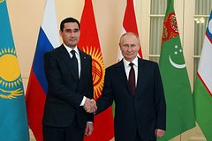 Сердар Бердымухамедов и Владимир ­Путин