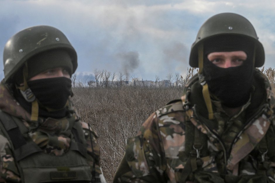 Военнослужащие ДНР под Мариуполем, март 2022 года