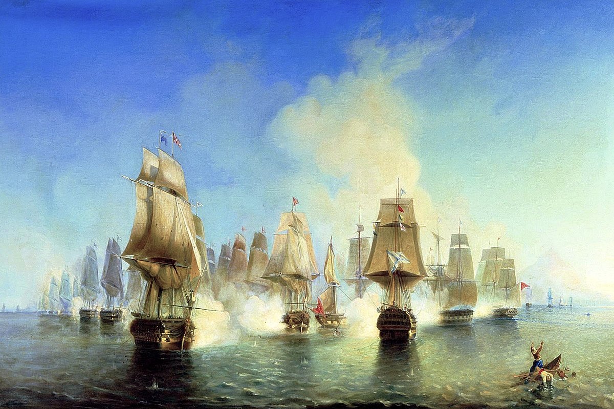 Алексей Боголюбов «Афонское сражение 19 июня 1807 года», 1853 год