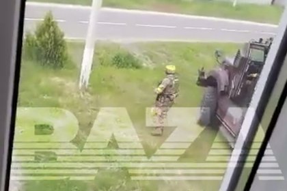 Опубликовано видео с предполагаемым диверсантом в Белгородской области