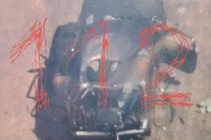 Появилось фото атакованного дроном автомобиля Минобороны России