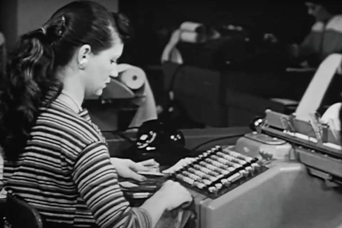 Счетная машина компании Burroughs Corporation, рекламный фильм, 1950-е годы