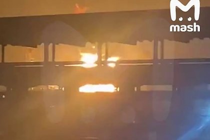 Опубликованы кадры пожара на нефтеперерабатывающем заводе в Краснодарском крае