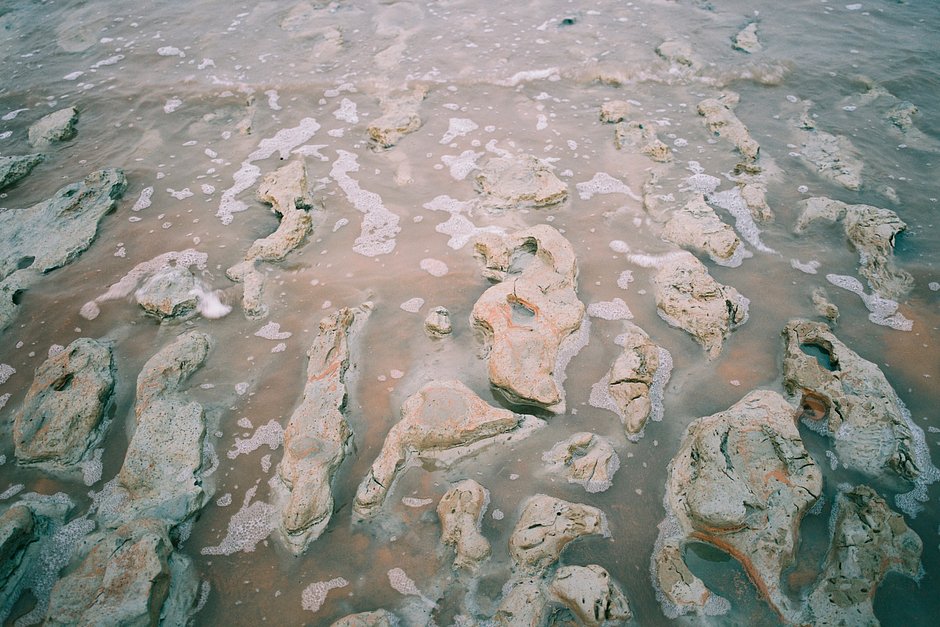 Слой глины на берегу Аральского моря, Узбекистан, 12-15 апреля 2023 года