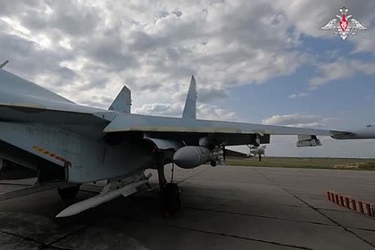 Минобороны показало фрагменты воздушного боя истребителя Су-35