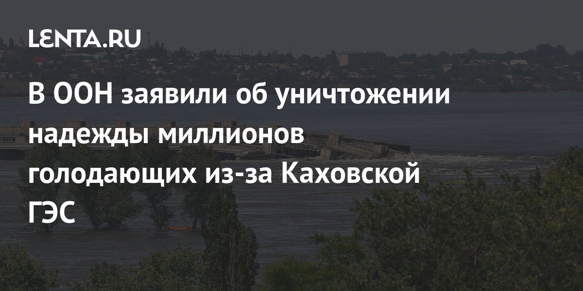 В ООН заявили об уничтожении надежды миллионов голодающих из-за ...