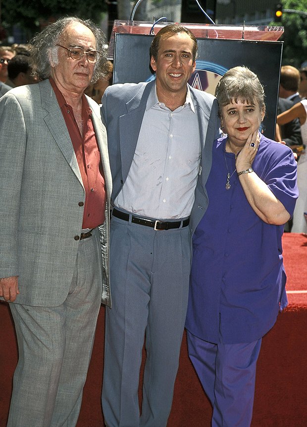 Николас Кейдж с отцом и матерью, 1998 год
