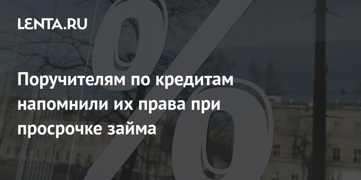 Поручителям по кредитам напомнили их права при просрочке займа: Капитал: Экономика: Lenta.ru