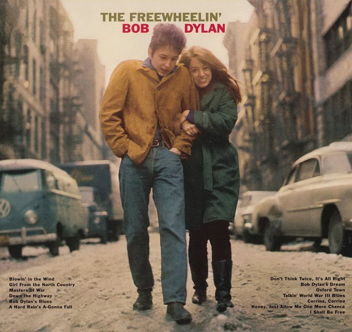 Боб Дилан на обложке альбома The Freewheelin 