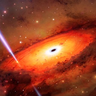 Обнаружен свет от столкновения звезд вблизи гигантской черной дыры