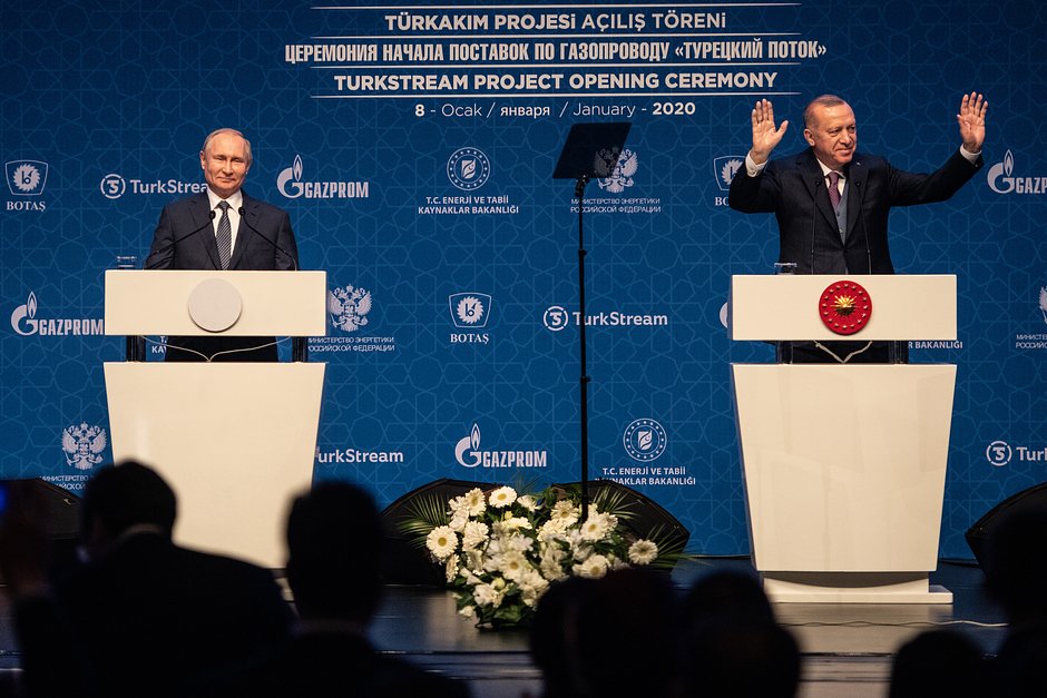 Владимир Путин и Реджеп Тайип Эрдоган, 2020 год
