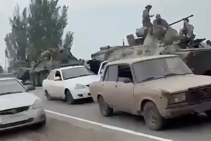 Чеченскую колонну менее чем в ста километрах от Ростова-на-Дону сняли на видео