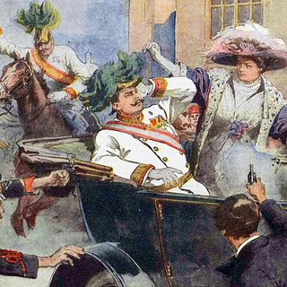 Гаврило Принцип убивает эрцгерцога Фердинанда и его жену