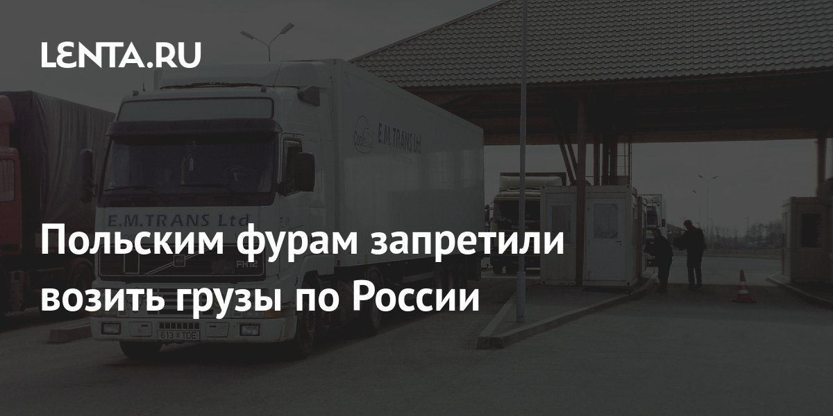 Польским фурам запретили возить грузы по России: Политика: Россия: Lenta.ru