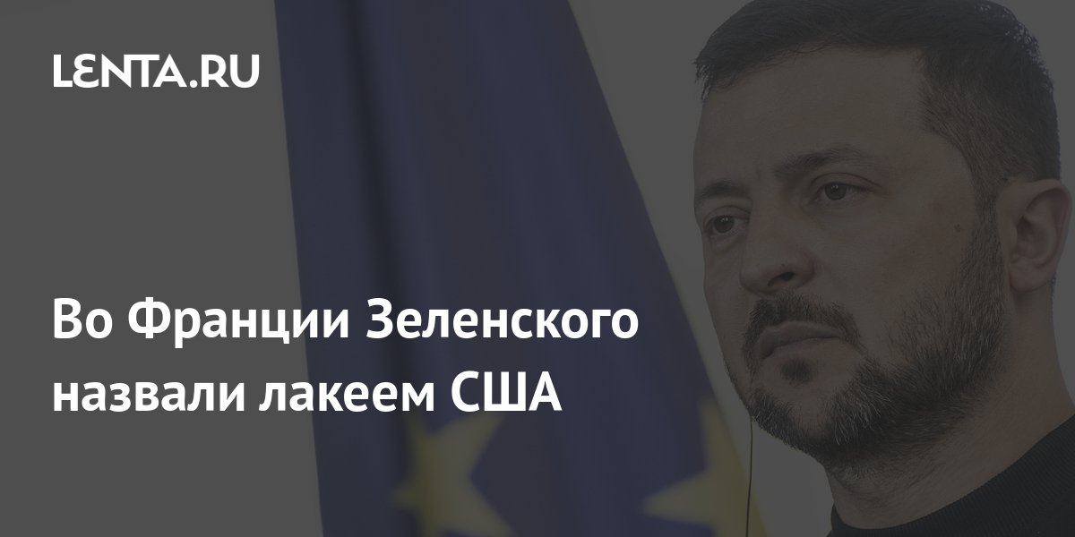 Во Франции Зеленского назвали лакеем США: Политика: Мир: Lenta.ru