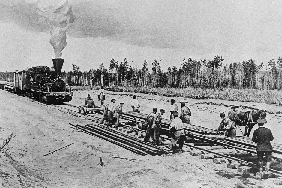 Строительство западного участка Транссибирской магистрали — Среднесибирской железной дороги от Оби до Енисея. 1893-1899 годы
