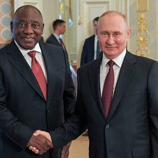 Сирил Рамафоса и Владимир Путин