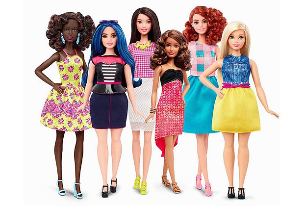 Mattel представил миру новых Барби с разными оттенками кожи и естественными формами.