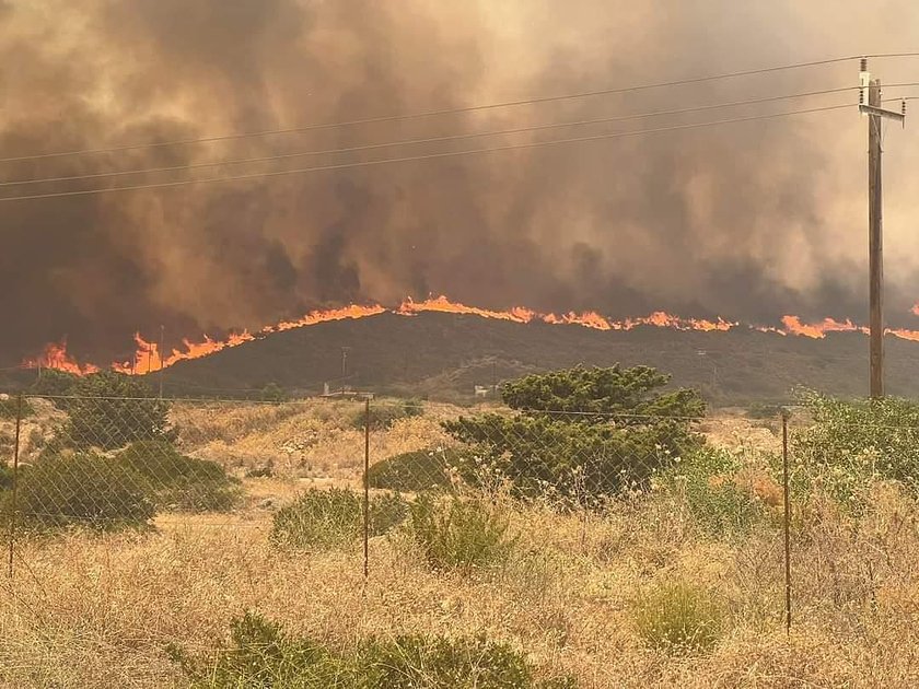 Пожары на острове Родос