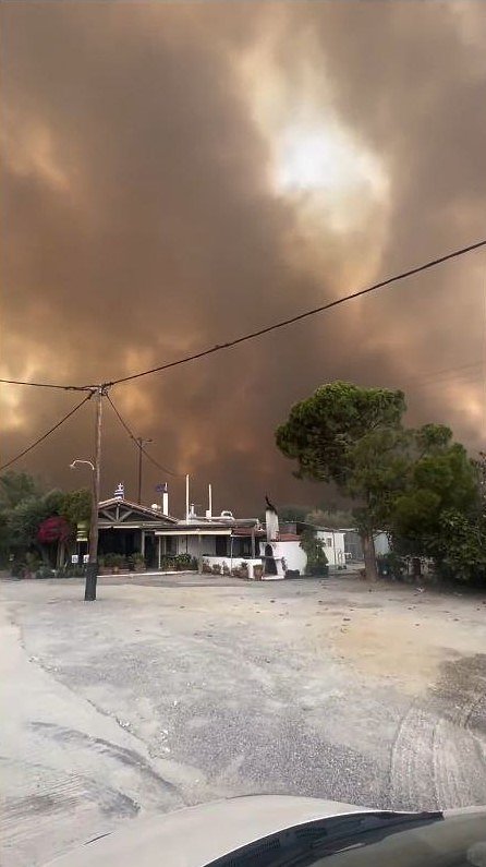 Пожары на острове Родос