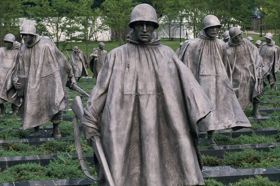 Мемориал ветеранам корейской войны в Вашингтоне, США