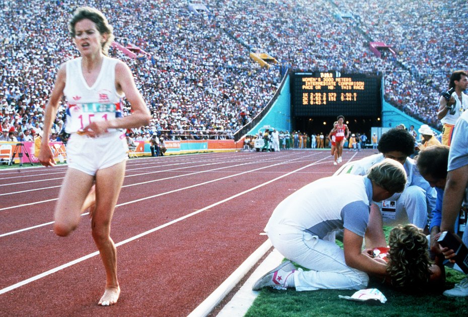 Легкоатлетка Зола Бадд на Олимпиаде-1984 под флагом сборной Великобритании