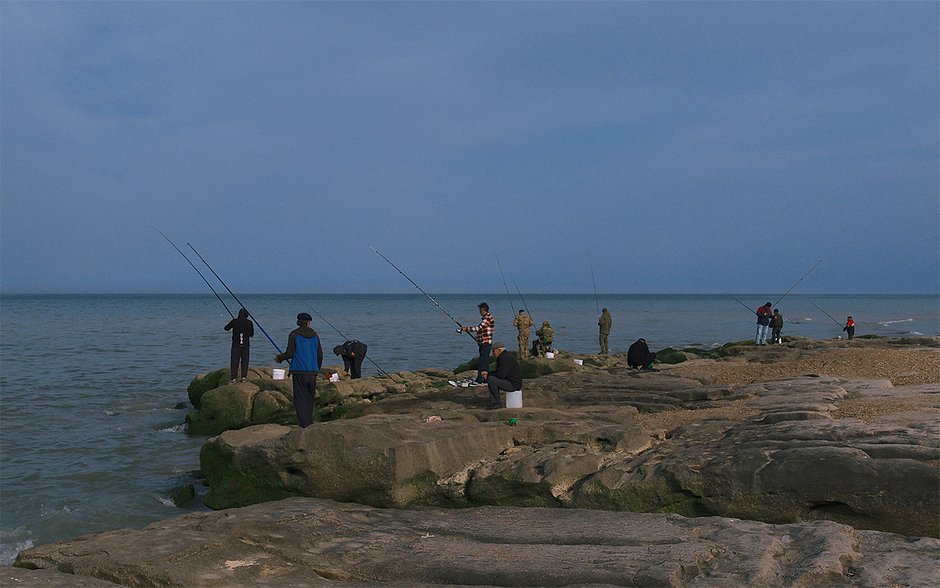 Рыбаки на Каспии