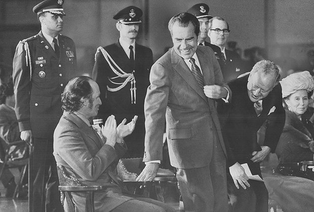 Президент США Ричард Никсон в компании премьер-министра Пьера Трюдо